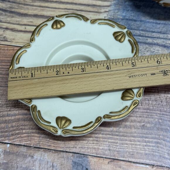 Partylite TEAPOT Tealight Candle Holder TEA TIME Luminary P7301 Porcelain Bisque - Picture 8 of 8